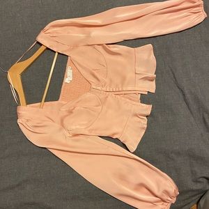 Peach peplum top